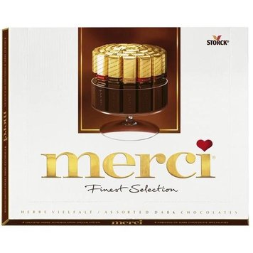 Цукерки Merci Finest Selection Чорний шоколад 250 г (4014400901412) 000071029 фото