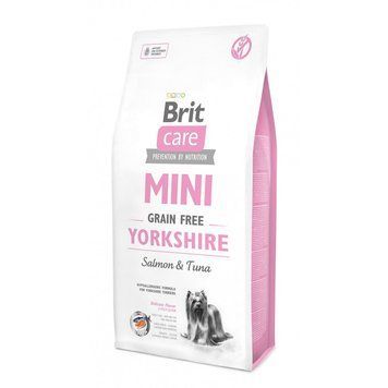 Корм сухой Brit Care Grain Free Mini Yorkshire для йоркширских терьеров с лососем и тунцем 7 кг (8595602520213) S1111148823 фото