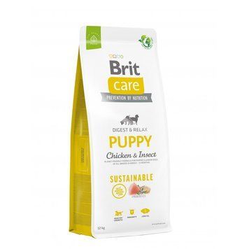 Корм сухой Brit Care Dog Sustainable Puppy для щенков с курицей и насекомыми 12 кг (8595602558629) S1111173607 фото