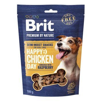 Лакомство Brit Premium Semi-moist Snacks Chicken with Raspberry полувлажные д/cобак с курицей и малиной 180 г (8595602573912) S1111196075 фото