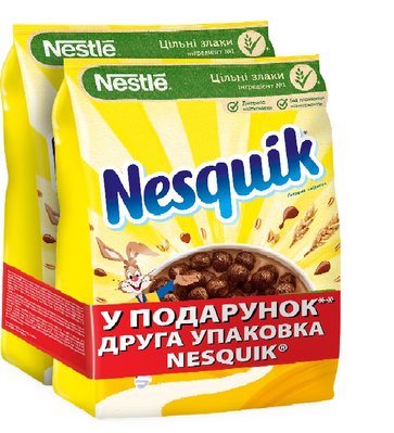 Набір готових сухих сніданків Nesquik 225 г х 2 шт (8445290922007) 000077173 фото