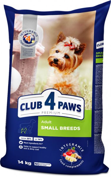 Сухий корм Club 4 Paws Premium Adult для собак малих порід 14 кг . (4820083909542) 000028803 фото