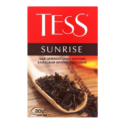 Чай TESS Sunrise Чорний листовий 80 г (4823096805726) 000029348 фото