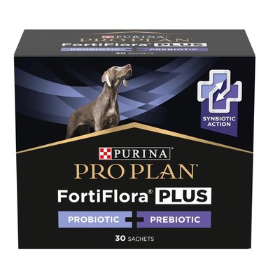 Пробіотик для дорослих собак та цуценят Purina Pro Plan FortiFlora Plus для підтримання нормальної міклофлори кишечника 30x2 г (8445290504937) 000077966 фото