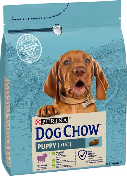 Сухой корм Dog Chow Puppy с Ягнем для щенков 2.5 кг (7613034488657) 000074865 фото