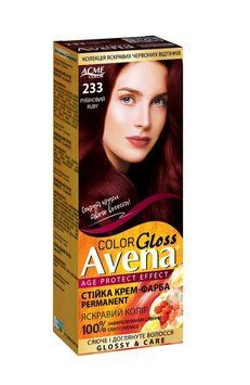 Стойкая крем-краска для волос Avena Color №233 Рубиновый 133 мл (4823115502735) AD122 фото
