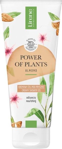 Живильний кремовий гель для душу Lirene Power of Plants Мигдаль 200 мл (5900717085459) В00304927 фото