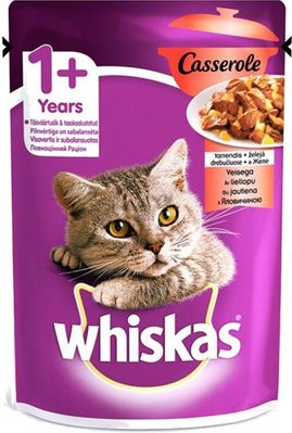 Вологий корм Whiskas для котів з яловичиною в желе 85 г (5900951263194) 000029511 фото