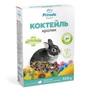 Корм Природа Коктейль Кролик для декоративних кроликів 500 г (4820157400449) S1111145600 фото