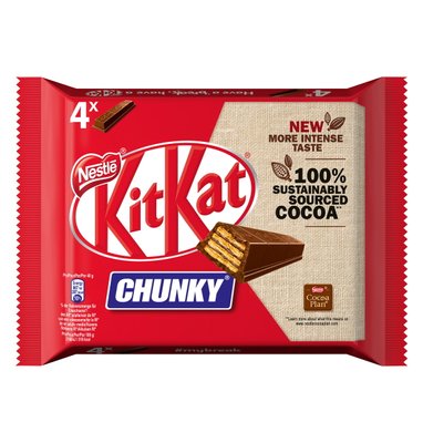 Набір батончиків Kit Kat Chunky у молочному шоколаді 4 х 40 г. (3800020411957) 000074293 фото