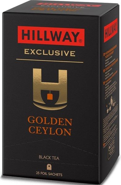 Чай черный Hillway Exclusive Golden Ceylon 25 х 2 г (8886300990560) 000062756 фото