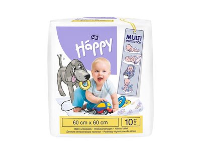 Пелюшки для немовлят Bella Baby Happy 60x60 см 10 шт (5900516601669) В00190315 фото