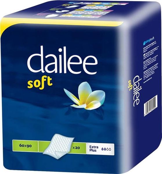 Пелюшки одноразові Dailee Soft 90х60 см 20 шт (8595611623950) В00300348 фото