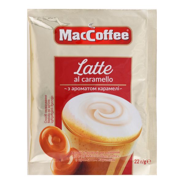 Кофейный напиток MacCoffee Лате 3в1 20шт*22г (8887290146227) 000071745 фото