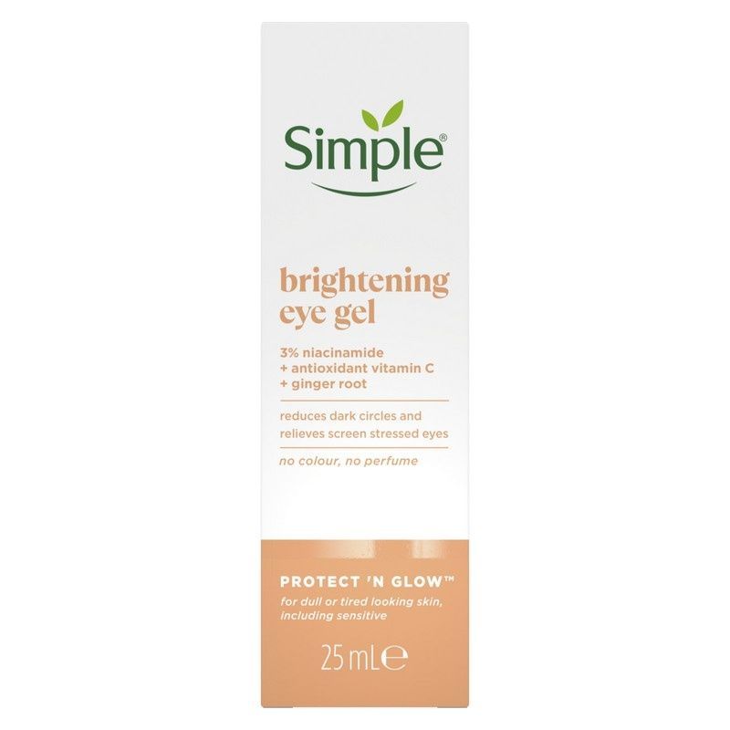 Гель для обличчя Simple Brightening Eye Gel Protect N Glow Освітлювальний для області навколо очей 25 мл (8720181074578) В00298231 фото
