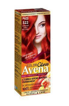 Стойкая крем-краска для волос Avena Color №322 Красный коралл 133 мл (4823115502759) AD123 фото