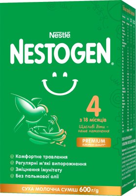 Суміш суха молочна Nestogen 4 з лактобактеріями L. Reuteri для дітей з 18 міс. 600 г (7613287111852) В00298288 фото