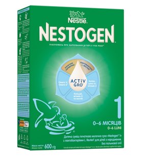 Суміш суха молочна Nestogen 1 з лактобактеріями L. Reuteri для дітей з народження 600 г (8445290897107) В00317446 фото
