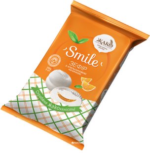 Зефір Жако Smile з апельсиновою начинкою 300 г (4820177030688) 000005380 фото