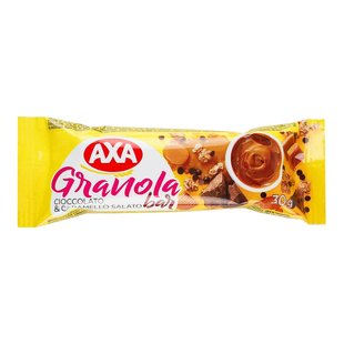 Батончик Axa Granola з шоколадом та смаком солоної карамелі 30 г (4820237692139) 000079270 фото