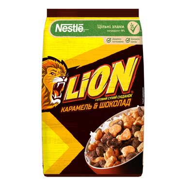 Сніданок сухий Lion Карамель та шоколад з вітамінами та мінеральними речовинами 210 г. (5900020042927) 000077343 фото