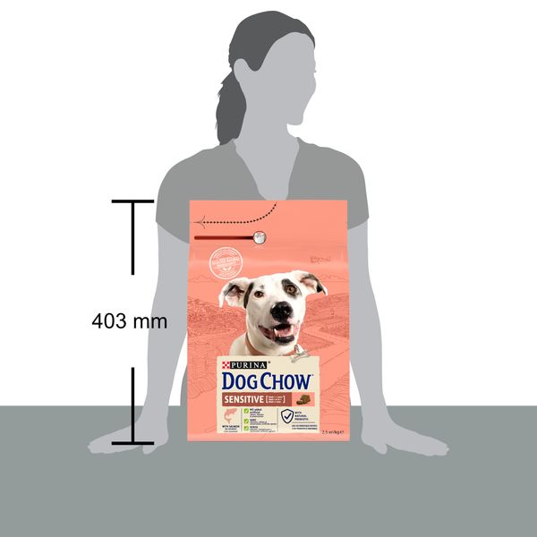 Сухой корм DOG CHOW Sensitive Adult 1+ для взрослых собак, склонных к аллергии, с лососем 2.5 кг (7613034488268) 000073974 фото