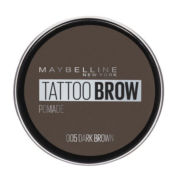 Помадка для брів водостійка Maybelline New York Tattoo Brow 05 Dark Brown 2 г (3600531516758) В00058438 фото