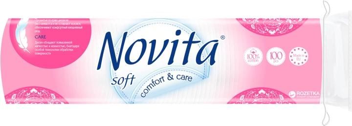 Упаковка ватних дисків Novita Soft 100 шт. (4744246013146) В00315502 фото