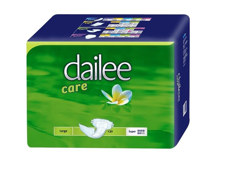 Подгузники для взрослых воздухопроницаемые Dailee Care Super Large 30 шт (8595611621840) В00300211 фото