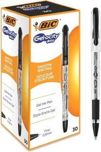 Ручки Bic gel чорні 30шт(3086123546332) В00294251 фото