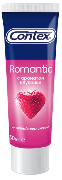 Інтимний гель-змазка Contex Romantic з ароматом полуниці (лубрикант) 30 мл. (5060040304532) В00141410 фото