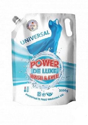 Гель для прання Power Wash Universal De Luxe універсальний 2 л (4260637720849) В00299665 фото