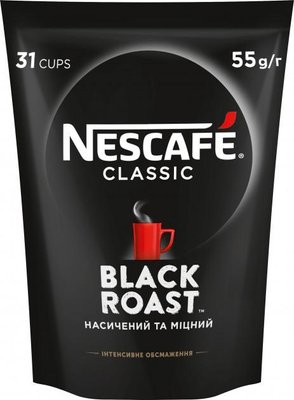 Кофе Nescafe Классик Блэк рост мягкая упаковка 55 г (7613039266113) 000063210 фото