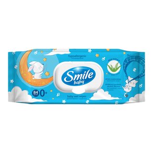 Вологі серветки Smile Baby для дітей від 0+ з екстрактом алое 84 шт. (4823071646863) В00193151 фото