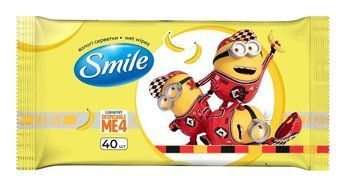 Салфетки влажные Smile Миньоны детские 40 шт (4823071664294) В00318539 фото
