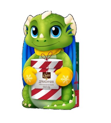 Новорічний подарунковий набір цукерок Світоч Дракончик 502 г (8445290987815) 000078083 фото