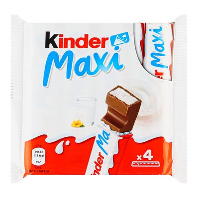 Шоколад Kinder Maxi молочний з молочною начинкою 84 г (8000500155646) 000077948 фото