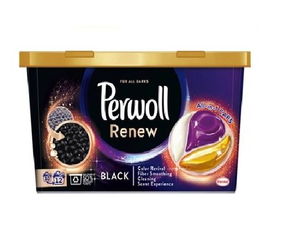 Капсули для прання Perwoll Renew Black для темних та чорних речей 12 шт (9000101572155) В00300331 фото