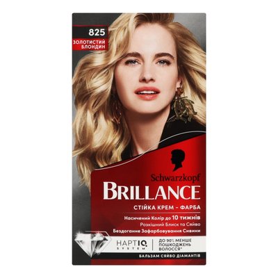 Фарба для волосся Brillance 825 Золотистий Блондин 160 мл (9000101710205) В00301222 фото