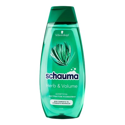 Шампунь Schauma Herb&Volume для тонкого та слабкого волосся 400 мл (9000101647433) В00292137 фото