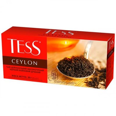 Чай TESS Ceylon чорний байховий дрібний 25 шт (4823096801865) 000025219 фото