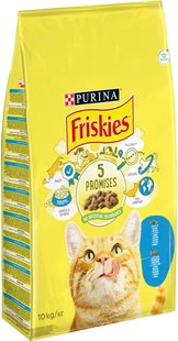 Сухий корм Purina Friskies для дорослих котів з лососем та овочами 10 кг ( 5997204515469) 000071379 фото