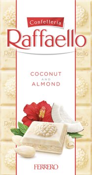 Шоколад Raaffaello Kokos Mandelcreme білий з мигдалем 90 г (8000500359556) 000072918 фото
