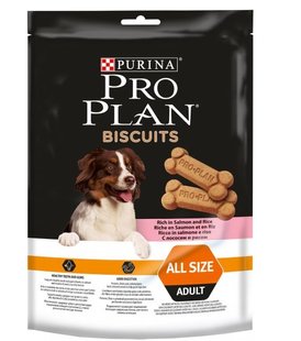 Лакомство PRO PLAN Biscuits All Size Adult для взрослых собак, для здоровья зубов и десен, с лососем 400 г (8711639251993) 000073293 фото