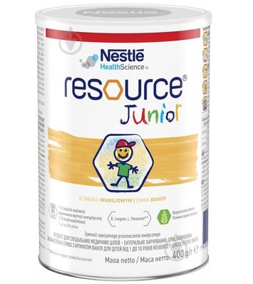 Ентеральне харчування Nestle Resource Junior Ресурс Юніор зі смаком ванілі для дітей від 1 року 400 г (7613033864919) В00028200 фото