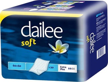 Пелюшки одноразові Dailee Soft 60х60 см 20 шт. (8595611623936) В00146193 фото