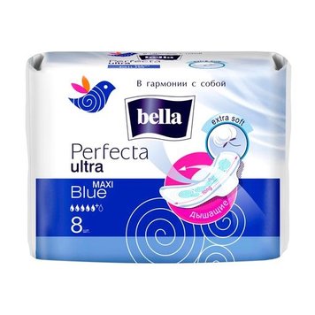 Гігієнічні прокладки Bella Perfecta Ultra Maxi Blue 8 шт (5900516305956) В00316314 фото