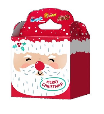 Новорічний подарунковий набір цукерок Nestle Lion Nesquik Aero Санта і олень 339 г (8445290520531) 000078085 фото