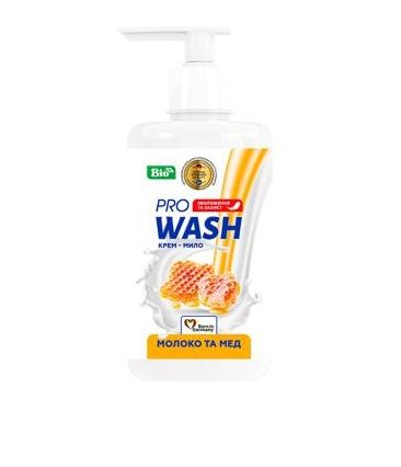 Мыло жидкое Pro Wash Молоко и Мед 470 г (4260637725370) В00300009 фото