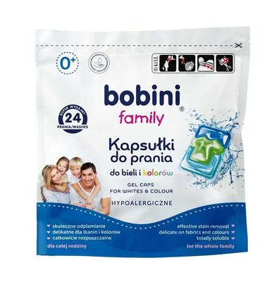 Капсулы для стирки Bobini Baby универсальные 24 шт (5900931033489) 000077538 фото
